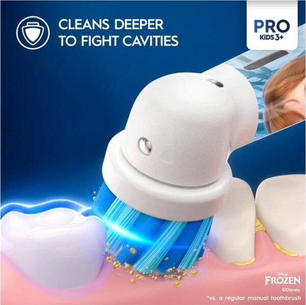 Oral-B Electric Toothbrush | Vitality Pro Frozen | Rechargeable | For children | Number of brush heads included 1 | Number of teeth brushing modes 2 - Image 4