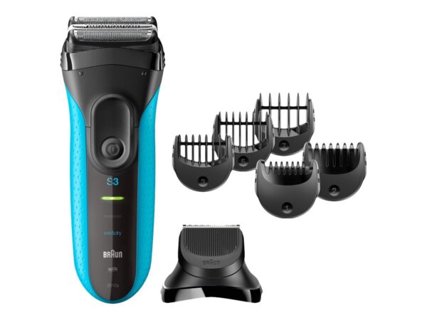 Braun | Shaver with trimmer | Series 3 Shave&Style 3010BT | Operating time (max) 45 min | Wet & Dry | NiMH | Black/Blue - Image 2