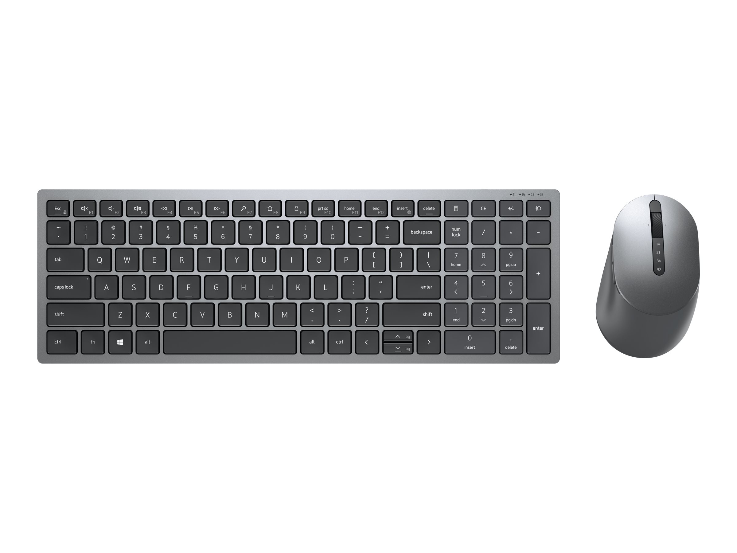 Dell | Keyboard and Mouse | KM7120W | Keyboard and Mouse Set | Wireless | Batteries included | US | Bluetooth | Titan Gray | Numeric keypad | Wireless connection - Image 3