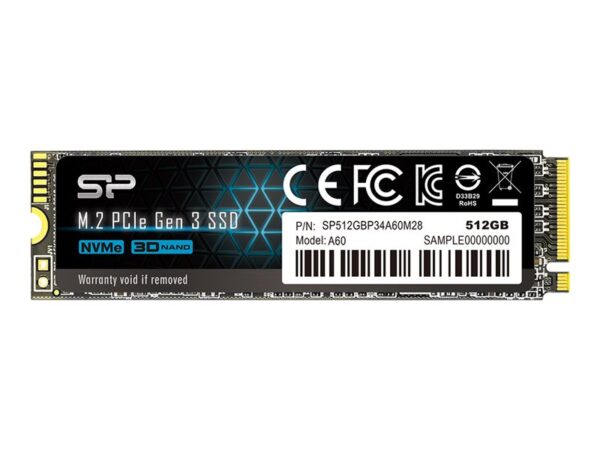 Silicon Power | A60 | 512 GB | Solid-state drive interface M.2 NVME | Read speed 2200 MB/s | Write speed 1600 MB/s - Image 2