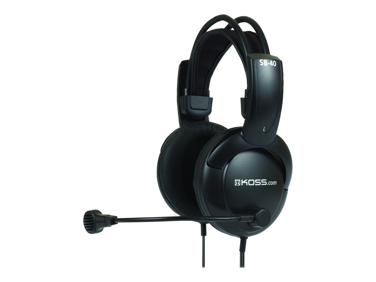 Koss | Headphones | SB40 | Wired | On-Ear | Microphone | Black - Image 2