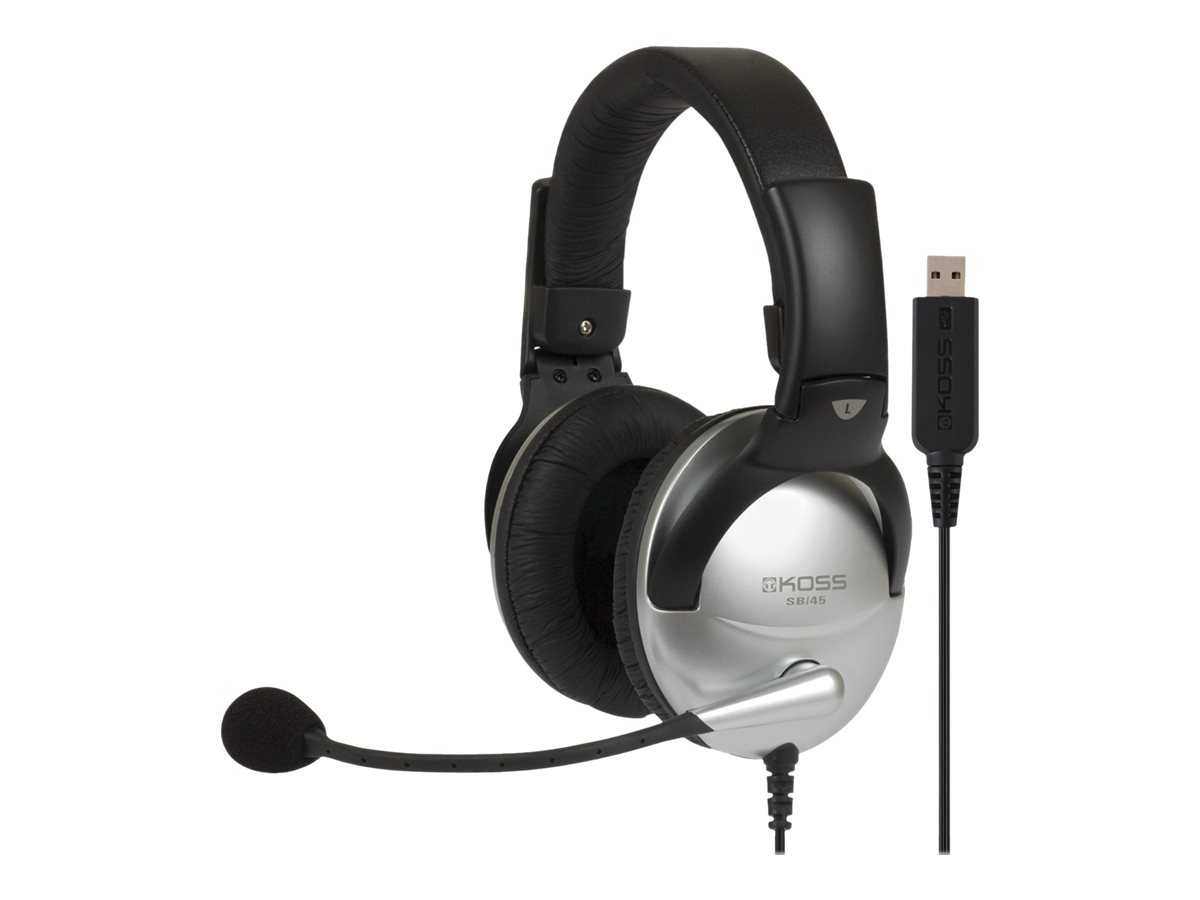 Koss | Gaming headphones | SB45 USB | Wired | On-Ear | Microphone | Noise canceling | Silver/Black - Image 2