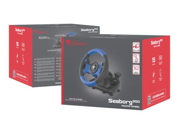Genesis | Driving Wheel | Seaborg 350 | Blue/Black | Game racing wheel - Image 14