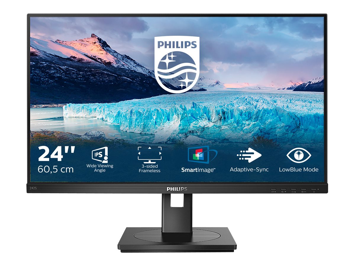 Philips | 242S1AE | 23.8 " | IPS | FHD | 16:9 | 75 Hz | 4 ms | 1920 x 1080 pixels | 250 cd/m² | HDMI ports quantity 1 | Black - Image 3