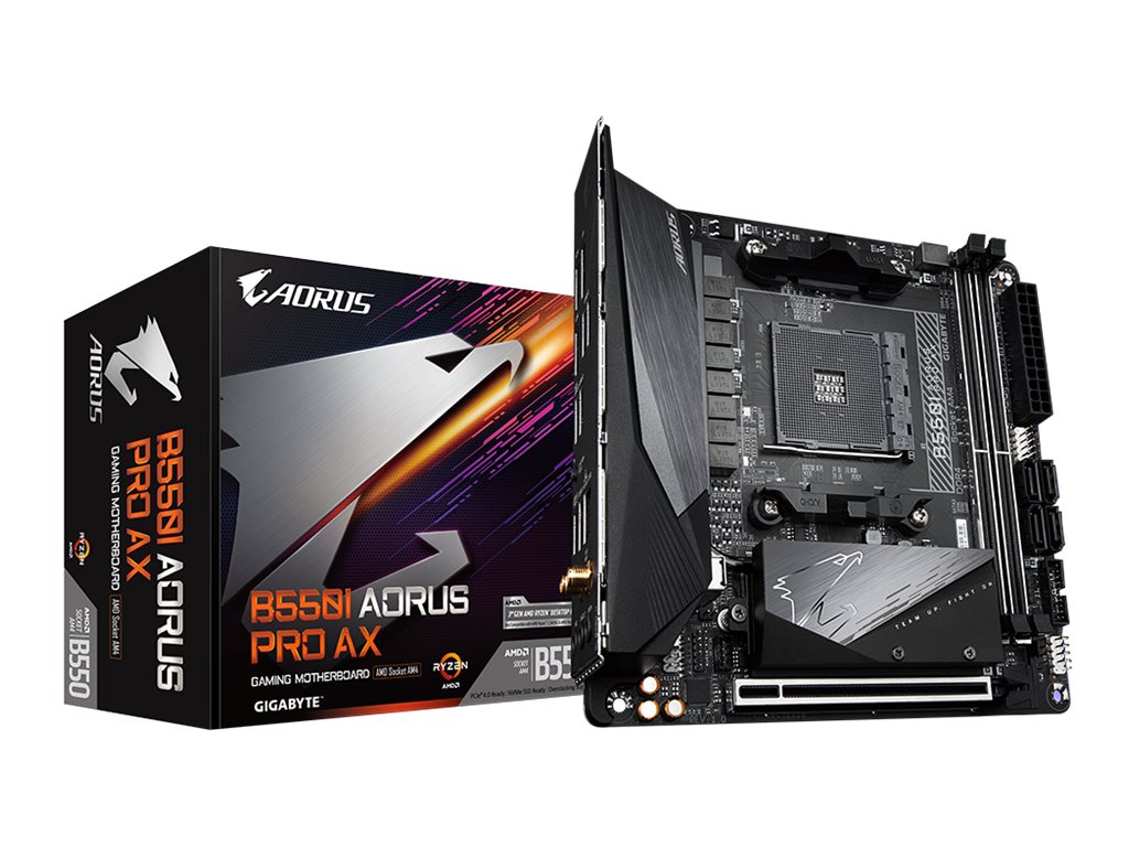 Gigabyte | B550I AORUS PRO AX 1.0 | Processor family AMD | Processor socket AM4 | DDR4 DIMM | Memory slots 2 | Chipset AMD B | Mini ITX - Image 8