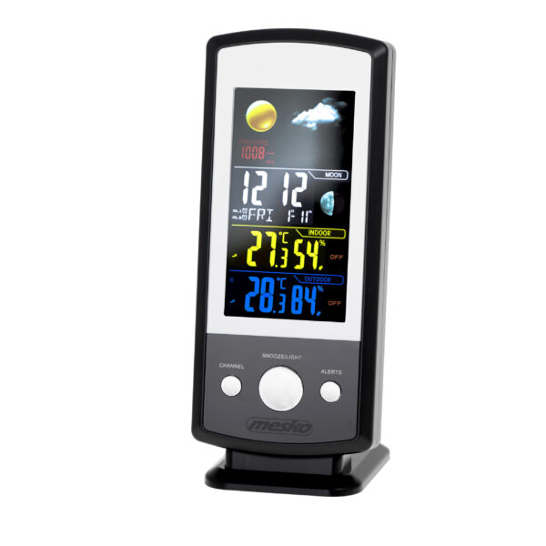 Mesko | MS 1177 | Black | Colorful Digital Display | Weather station - Image 2