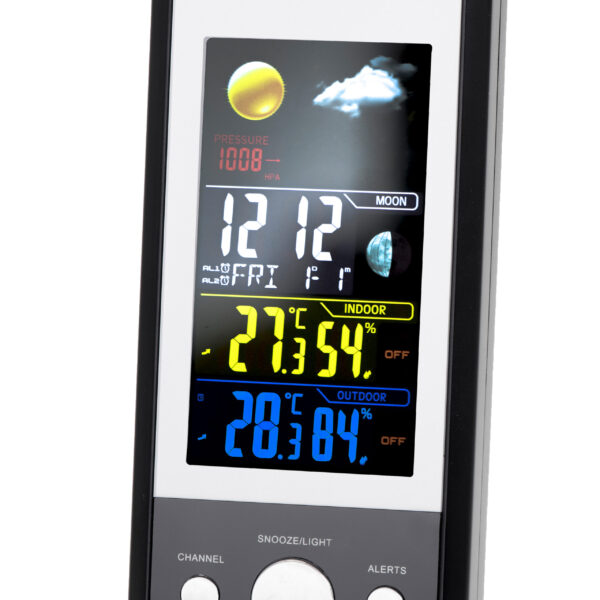 Mesko | MS 1177 | Black | Colorful Digital Display | Weather station - Image 5