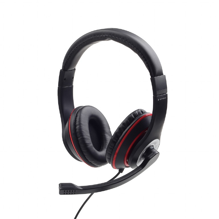 Gembird | Stereo headset | MHS-03-BKRD | On-Ear | Built-in microphone | 3.5 mm - Image 2