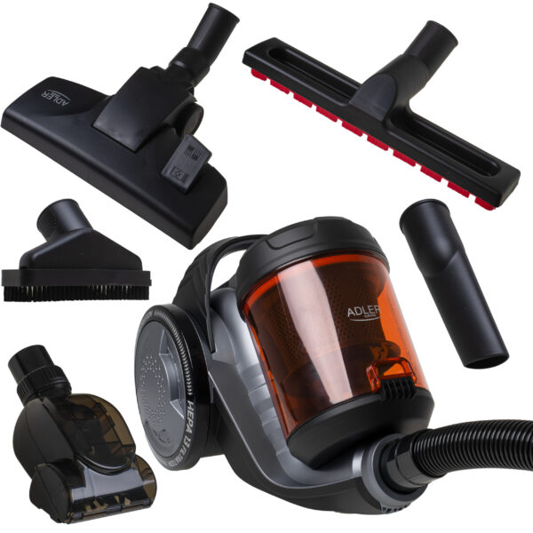 Adler Cyclone Vacuum Cleaner | AD 7065 | Bagless | Power 700 W | Dust capacity 1.6 L | Black/Red - Image 5