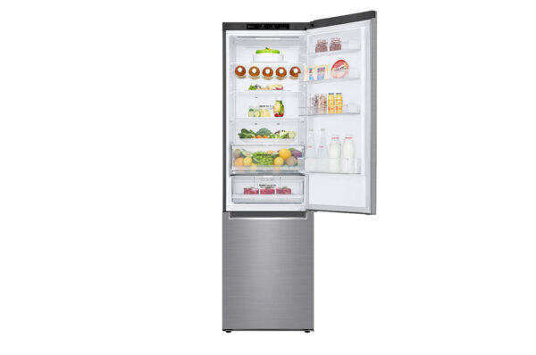 LG | Refrigerator | GBB72PZEMN | Energy efficiency class E | Free standing | Combi | Height 203 cm | No Frost system | Fridge net capacity 277 L | Freezer net capacity 107 L | 36 dB | Silver - Image 6