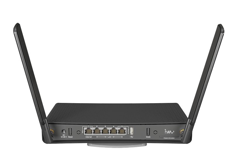 Wireless Router | HAP AC3 | 802.11ac | 300+867 Mbit/s | 10/100/1000 Mbit/s | Ethernet LAN (RJ-45) ports 5 | Mesh Support No | MU-MiMO No | No mobile broadband | Antenna type 2xExternal | 1 × USB-A - Image 7