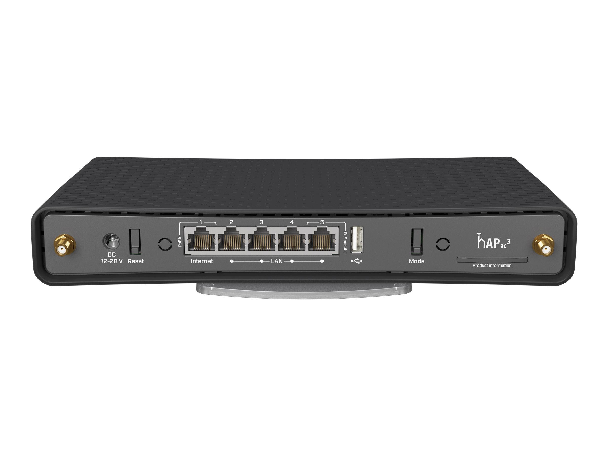 Wireless Router | HAP AC3 | 802.11ac | 300+867 Mbit/s | 10/100/1000 Mbit/s | Ethernet LAN (RJ-45) ports 5 | Mesh Support No | MU-MiMO No | No mobile broadband | Antenna type 2xExternal | 1 × USB-A - Image 8