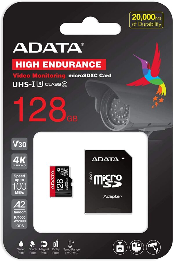 ADATA | AUSDX128GUI3V30SHA2-RA1 Memory Card | 128 GB | MicroSDXC | Flash memory class 10 | Adapter - Image 5