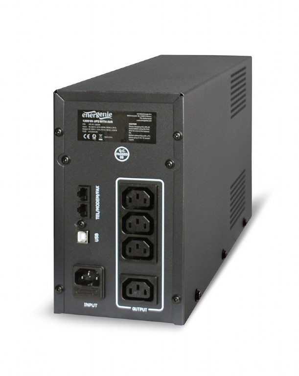 EnerGenie | UPS UPS-PC-1202AP | 1200 VA | 220 V | 220 V - Image 2