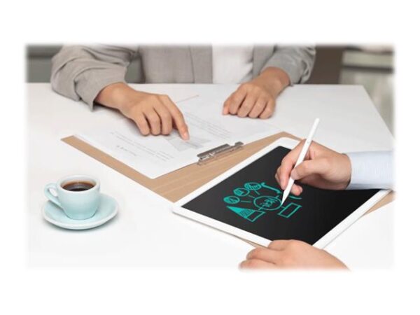 Xiaomi | Mi LCD Writing Tablet | 13.5 " | LCD | Black Board/Green Font | It has no memory - you write one page, then delete it completely with one button; The life of the button battery is about a year when the display is cleared 100 times a day - Image 7