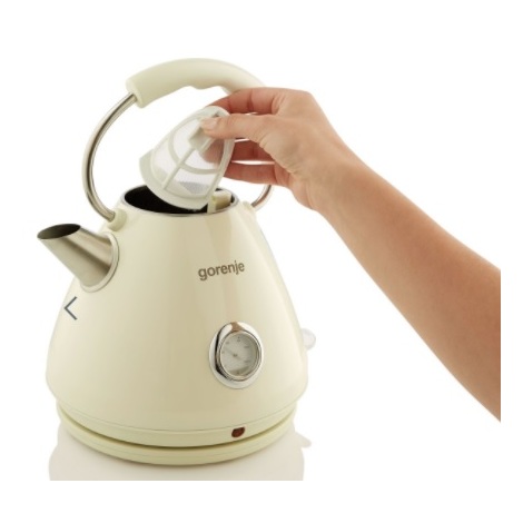 Gorenje | K17CLI | Standard | 2200 W | 1.7 L | Plastic/ metal | 360° rotational base | Cream - Image 3