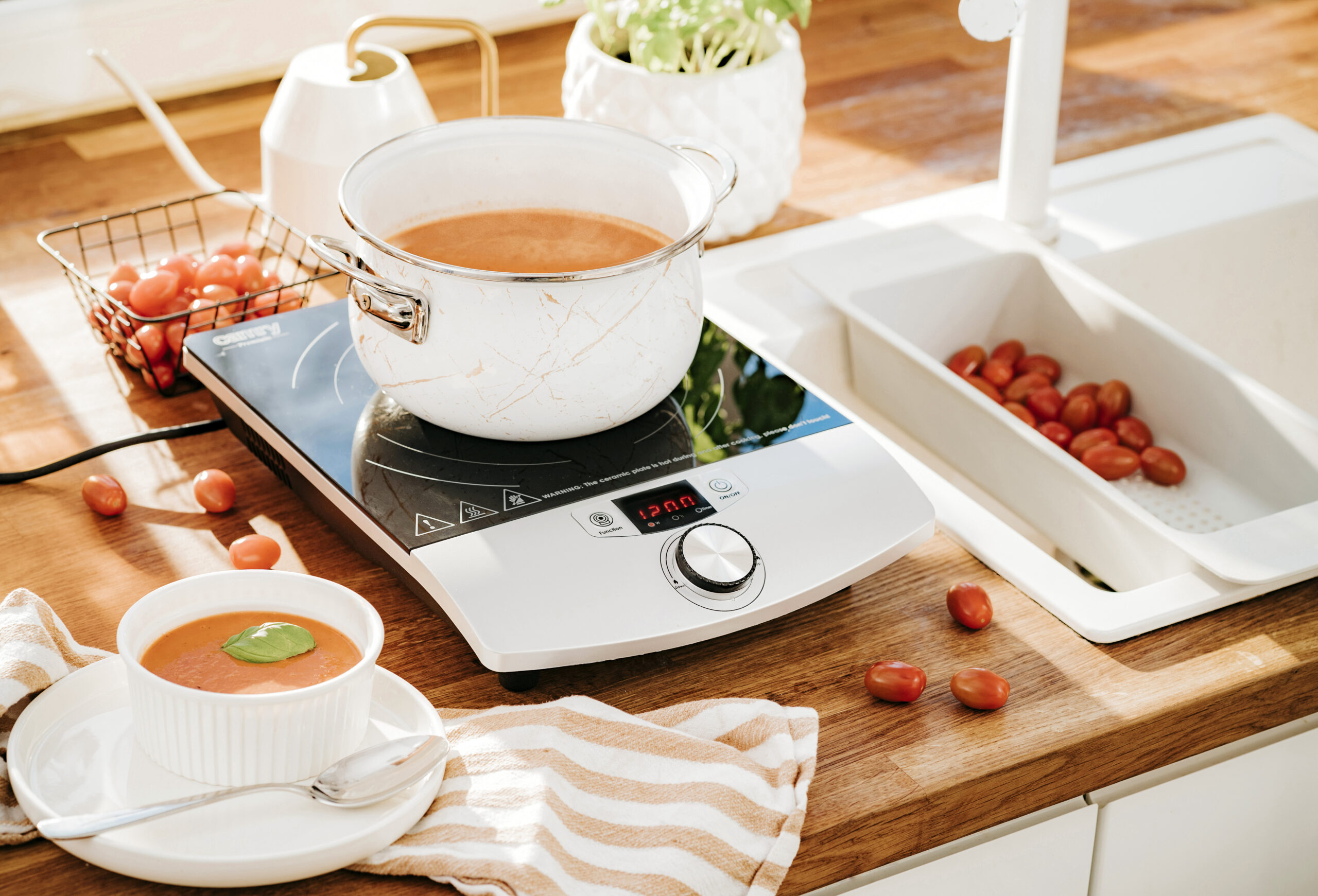 Camry Cooker Induction | CR 6515 | Number of burners/cooking zones 1 | Black/Silver | Induction - Image 7