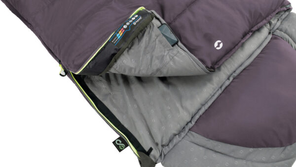 Outwell | Contour | Sleeping Bag | 220 x 85 cm | -13/+16 °C | Left Zipper - Image 2