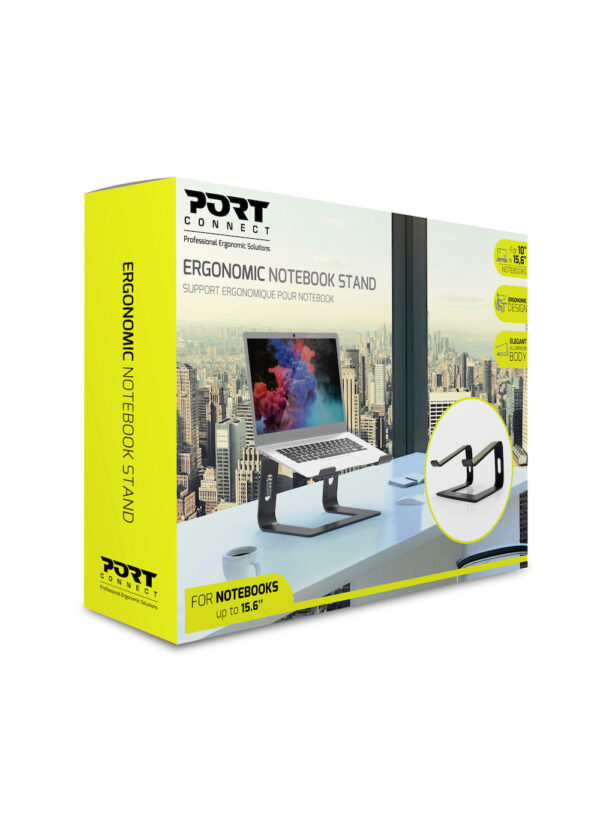 PORT DESIGNS | 901103 | Ergonomic Notebook stand | Notebook Stand | Black | 10-15.6 " - Image 7