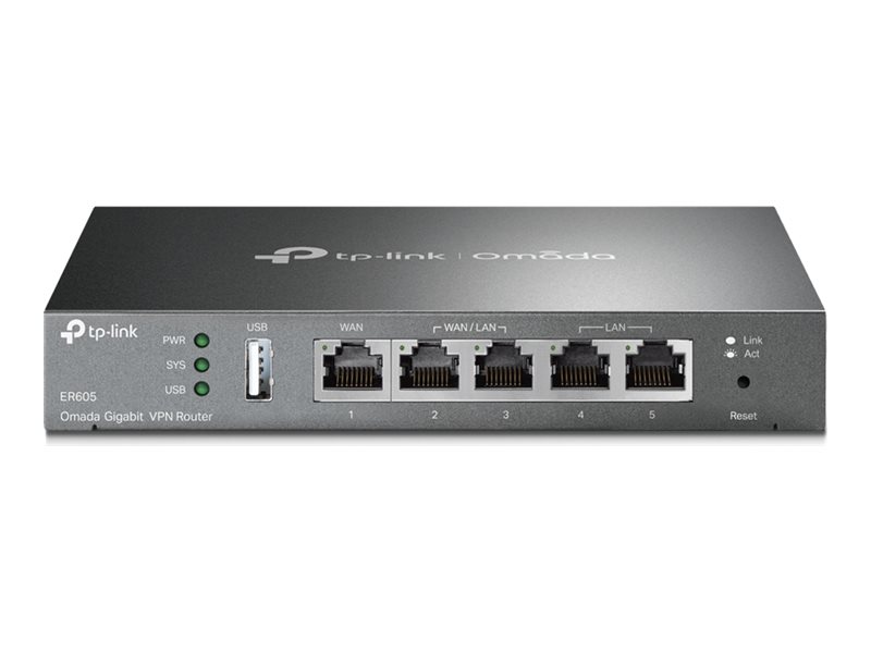SafeStream Multi-WAN VPN Router | TL-ER605 | 802.1q | 10/100/1000 Mbit/s | Ethernet LAN (RJ-45) ports 1 Fixed Gigabit LAN Port | Mesh Support No | MU-MiMO No | No mobile broadband - Image 3