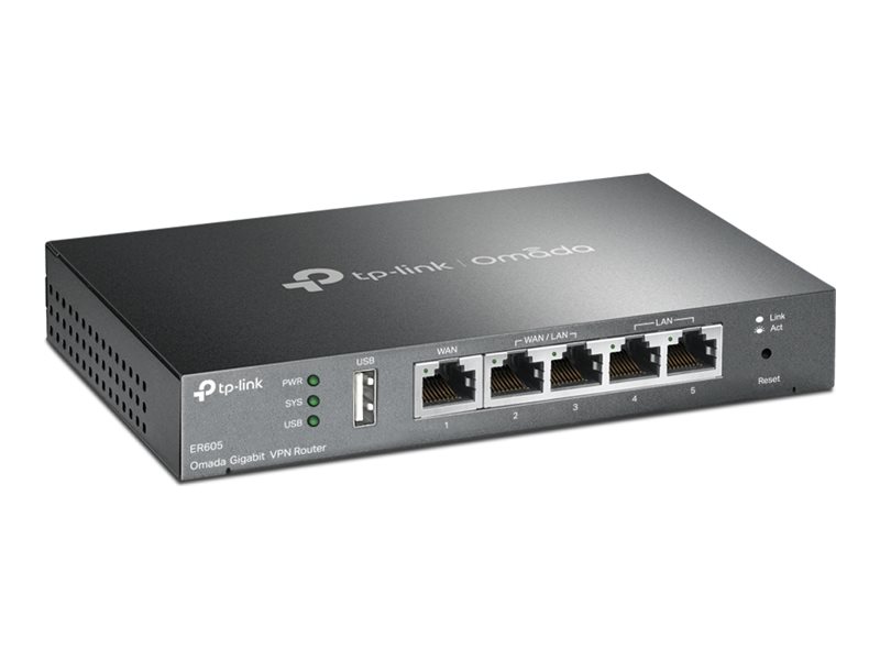 SafeStream Multi-WAN VPN Router | TL-ER605 | 802.1q | 10/100/1000 Mbit/s | Ethernet LAN (RJ-45) ports 1 Fixed Gigabit LAN Port | Mesh Support No | MU-MiMO No | No mobile broadband - Image 4