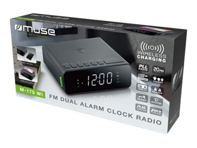 Muse | Alarm function | M-175 WI | AUX in | Alarm Clock | Black - Image 6