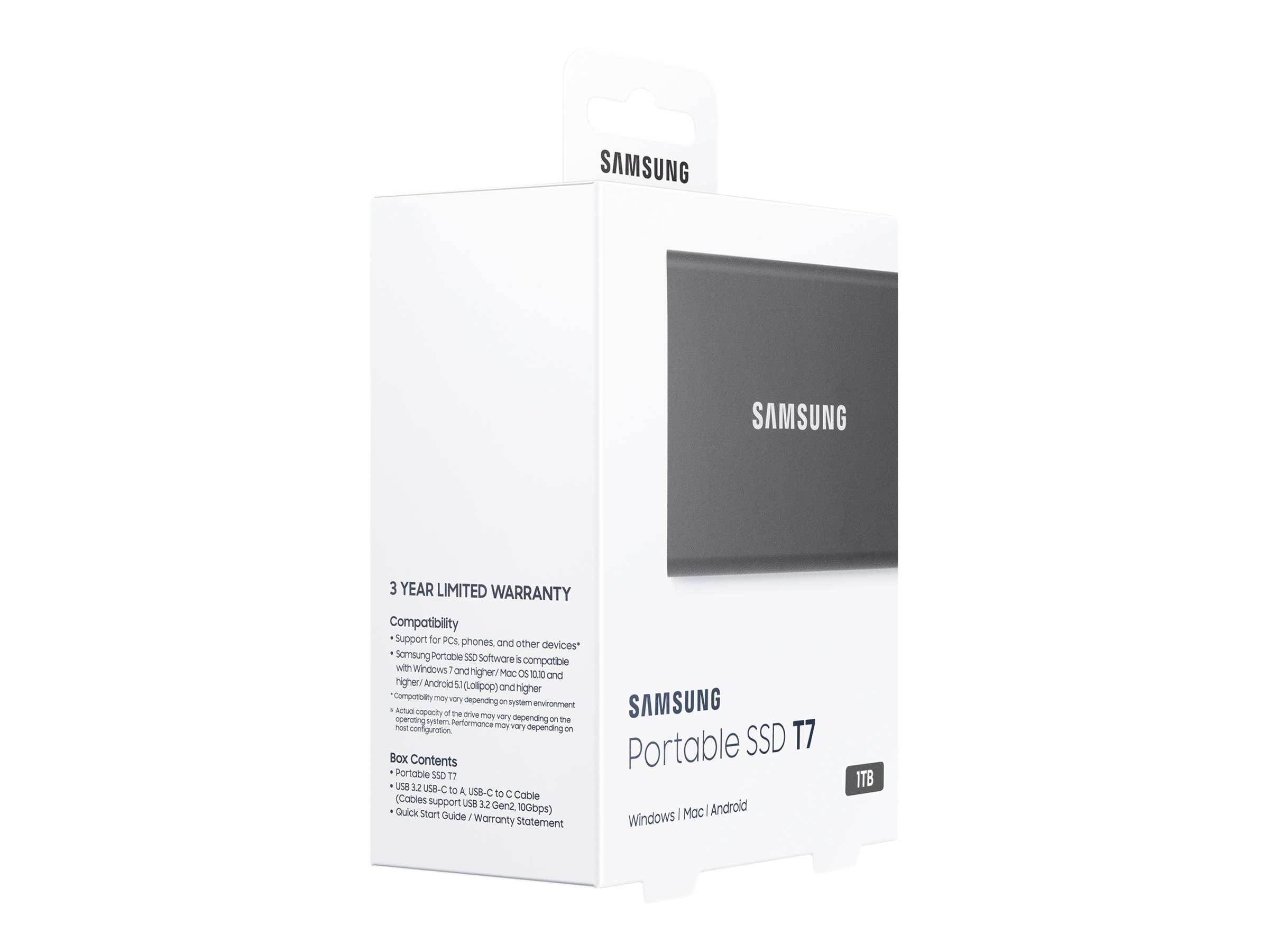Samsung MU-PC1T0T/WW Portable SSD T7 USB 3.2 1TB Silver | Portable SSD | T7 | 1000 GB | USB 3.2 | Silver - Image 13