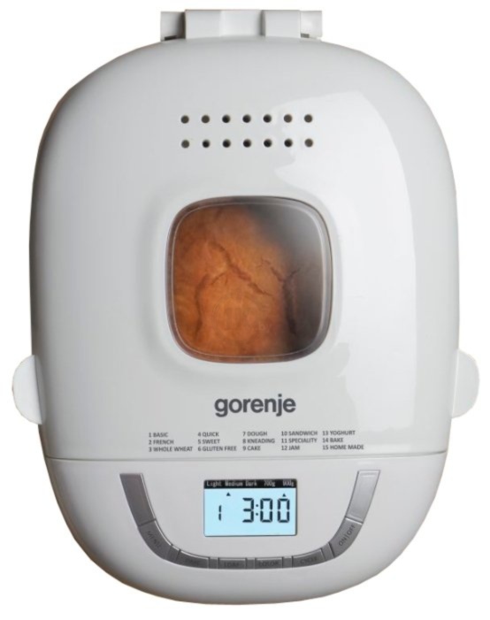 Gorenje | Bread maker | BM910WII | Power 550 W | Number of programs 15 | Display LCD | White - Image 2