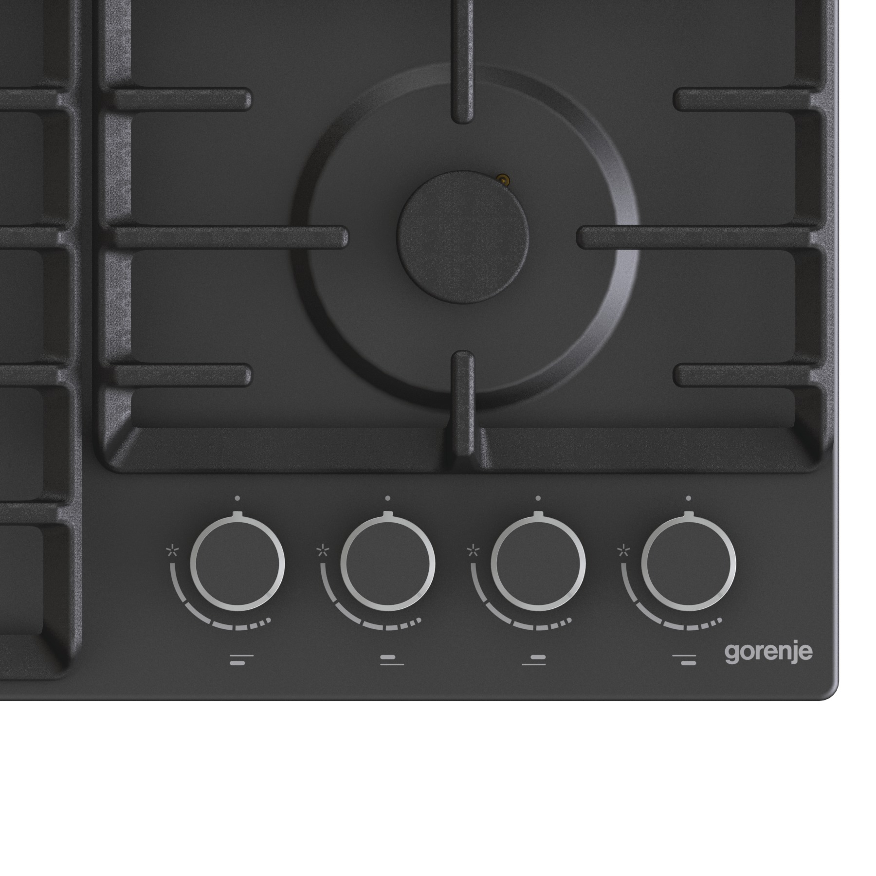 Gorenje | Hob | GW642AB | Gas | Number of burners/cooking zones 4 | Rotary knobs | Black - Image 4