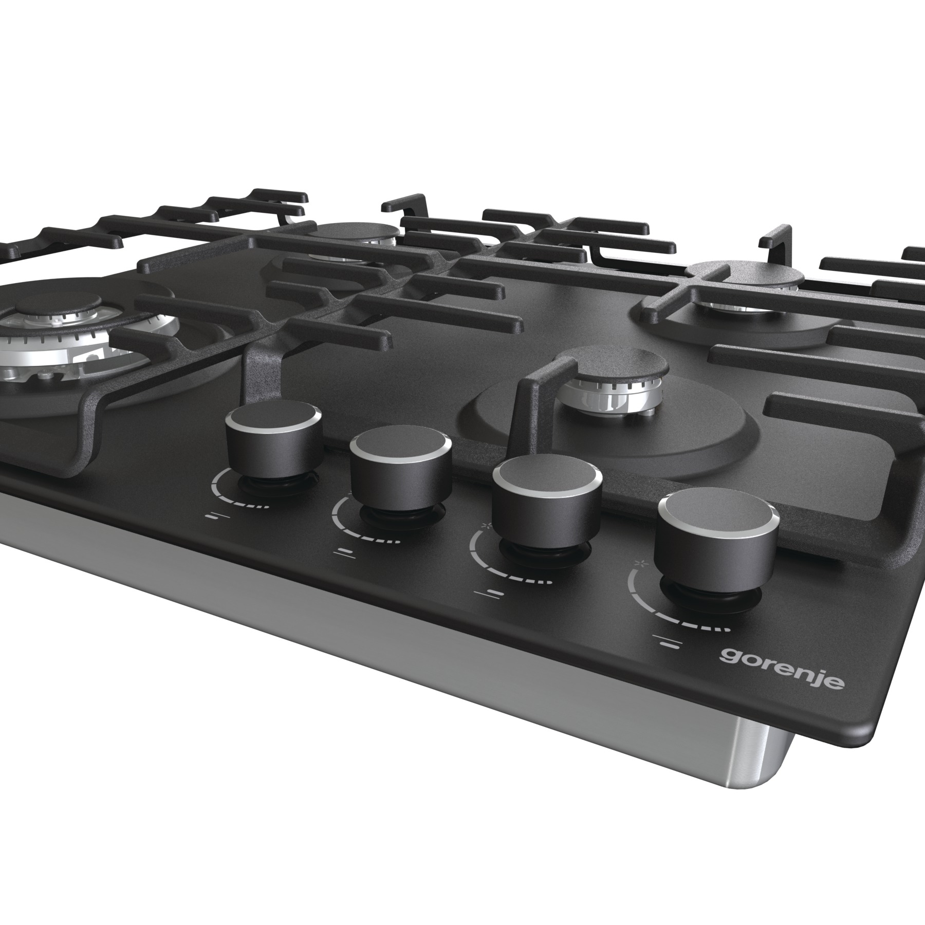 Gorenje | Hob | GW642AB | Gas | Number of burners/cooking zones 4 | Rotary knobs | Black - Image 8