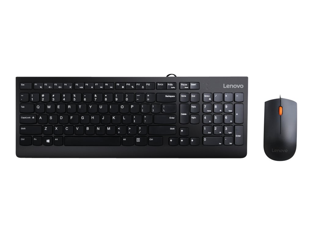 Lenovo | USB Combo Keyboard & Mouse | 300 | Keyboard and Mouse Combo | English | 1.8 m | Black | Wired Via USB - Image 2