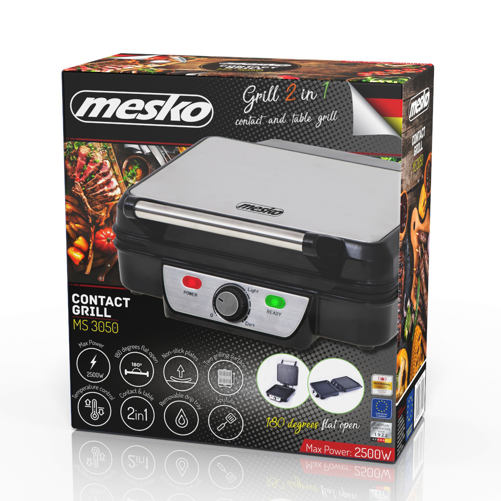 Mesko | Grill | MS 3050 | Contact grill | 1800 W | Black/Stainless steel - Image 7