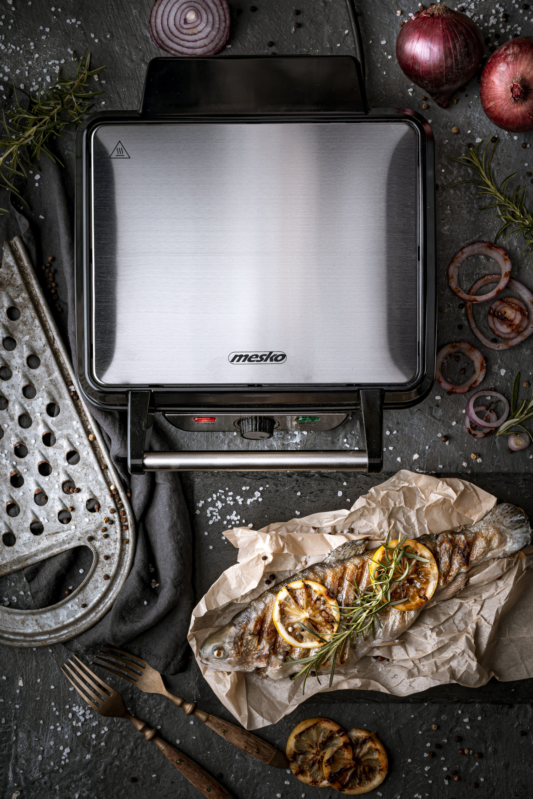 Mesko | Grill | MS 3050 | Contact grill | 1800 W | Black/Stainless steel - Image 10