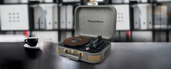 Muse | Turntable Stereo System | MT-201 BTG | Grey | USB port | AUX in - Image 4