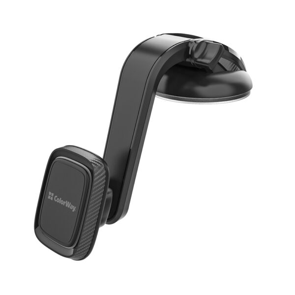 ColorWay | Magnetic Car Holder For Smartphone | Dashboard-2 | Adjustable | Magnetic | Gray | Panel or windshield mounting using a suction cup with a gel adhesive base. Fixing the smartphone with a plate that is glued to the case or to the back panel. Compact design, does not take up much space and does not obstruct the view. Wide compatibility with mobile devices. Full access to device buttons and connectors. Secure smartphone grip thanks to powerful neodymium magnets. | 360 ° - Image 2