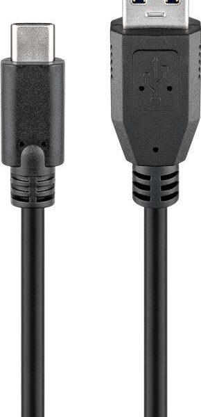 Goobay 71221 USB-C to USB A 3.0 cable, black, 2m | Goobay | USB-C to USB-A USB-C male | USB 3.0 male (type A)