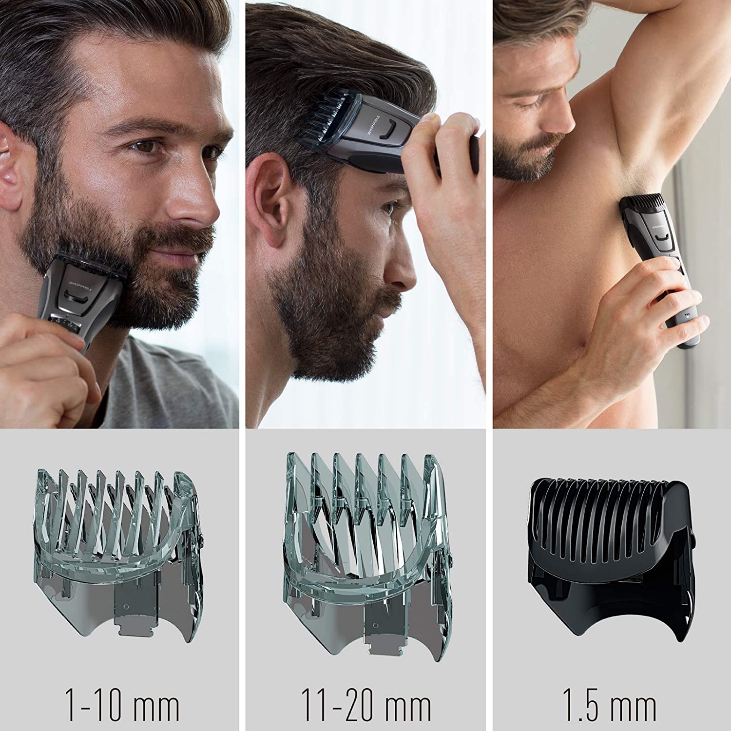 Panasonic | Beard and hair trimmer | ER-GB80-H503 | Corded/ Cordless | Number of length steps 39 | Step precise 0.5 mm | Black - Image 5