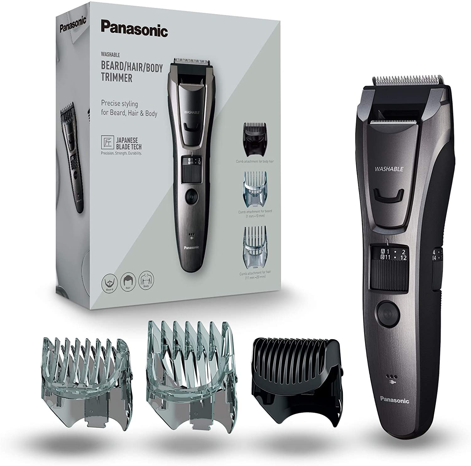 Panasonic | Beard and hair trimmer | ER-GB80-H503 | Corded/ Cordless | Number of length steps 39 | Step precise 0.5 mm | Black - Image 7