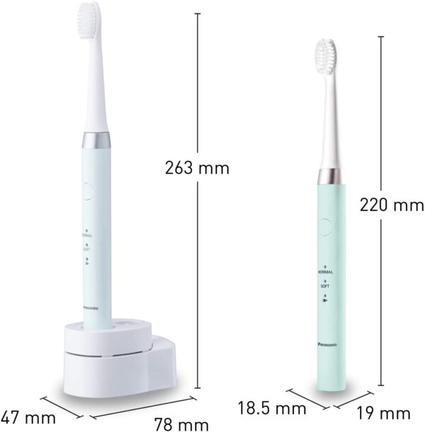 Panasonic | Electric Toothbrush | EW-DM81-G503 | Rechargeable | For adults | Number of brush heads included 2 | Number of teeth brushing modes 2 | Sonic technology | White/Mint - Image 5