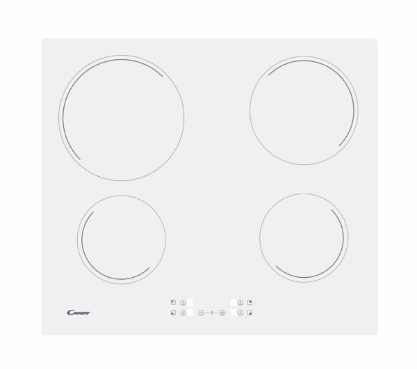 Candy | Hob | CH64CCW | Vitroceramic | Number of burners/cooking zones 4 | Touch | White