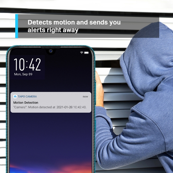 TP-LINK | Pan/Tilt Home Security Wi-Fi Camera | Tapo C210 | 3 MP | 4mm/F/2.4 | Privacy Mode, Sound and Light Alarm, Motion Detection and Notifications, Night Vision | H.264 | Micro SD, Max. 256 GB - Image 4