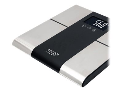 Adler | Bathroom scale with analyzer | AD 8165 | Maximum weight (capacity) 225 kg | Accuracy 100 g | Body Mass Index (BMI) measuring | Stainless steel/Black - Image 10