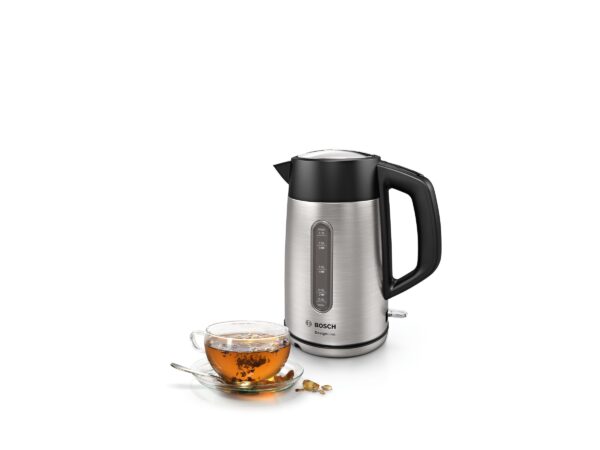 Bosch | Kettle | DesignLine TWK4P440 | Electric | 2400 W | 1.7 L | Stainless steel | 360° rotational base | Stainless steel/Black - Image 3