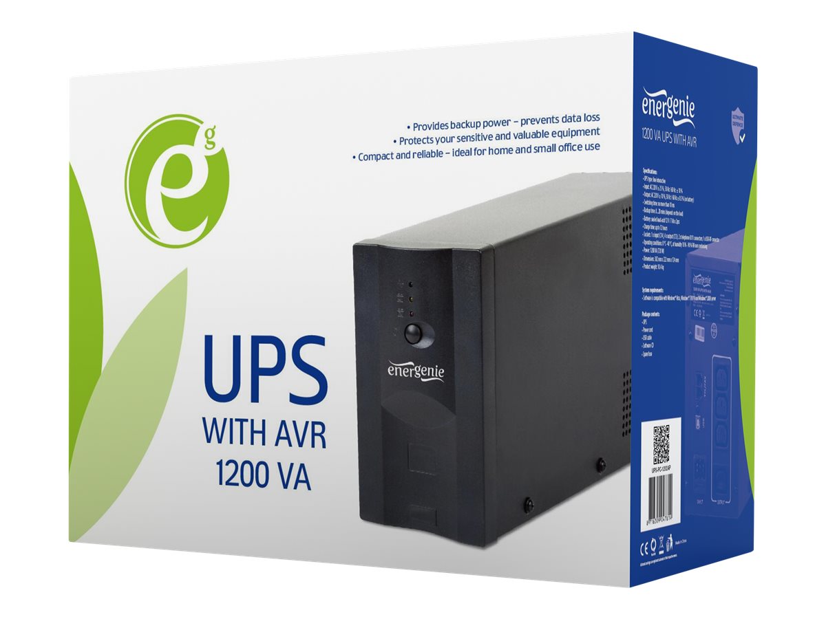 EnerGenie | UPS UPS-PC-1202AP | 1200 VA | 220 V | 220 V - Image 7