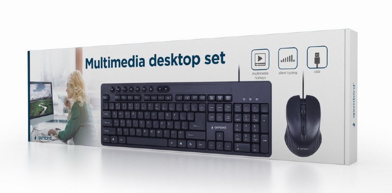 Gembird | Multimedia desktop set | KBS-UM-04 | Keyboard and Mouse Set | Wired | Mouse included | US | Black - Image 6