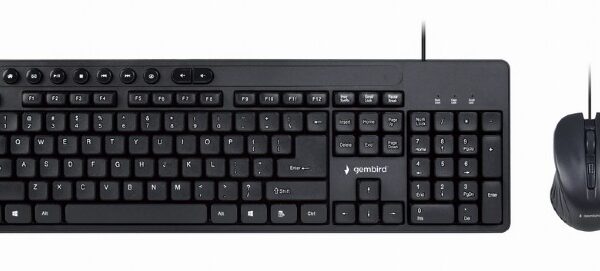 Gembird | Multimedia desktop set | KBS-UM-04 | Keyboard and Mouse Set | Wired | Mouse included | US | Black
