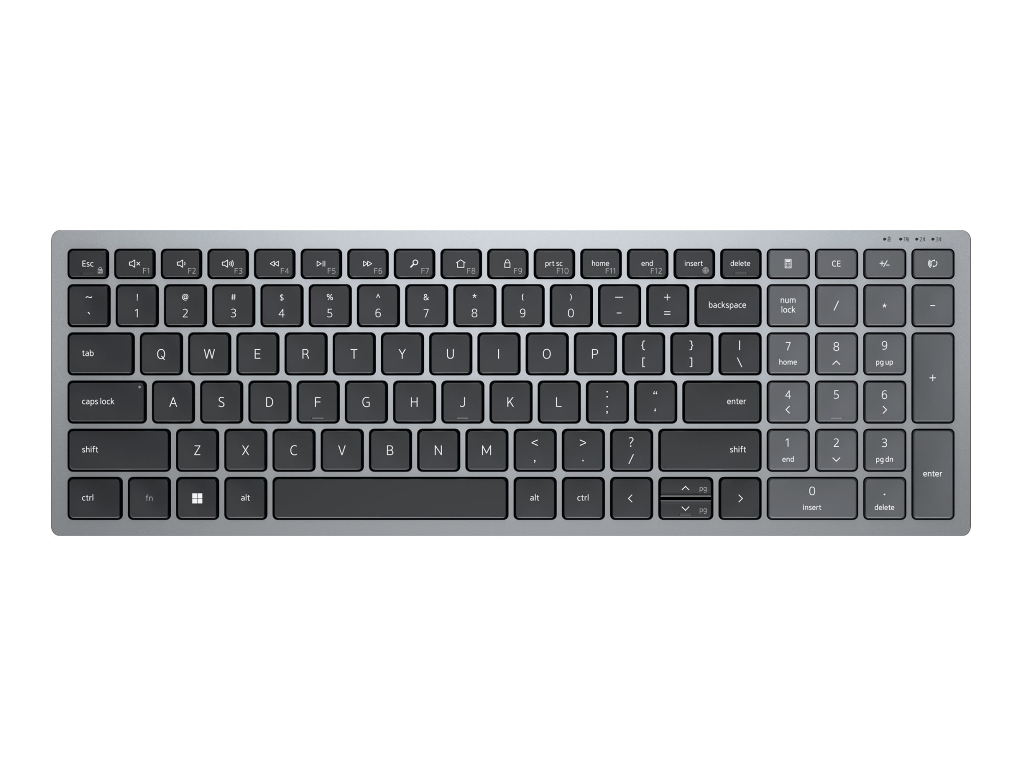 Dell | Keyboard | KB740 | Keyboard | Wireless | US | Titan Gray | 2.4 GHz, Bluetooth 5.0 | 506 g - Image 2
