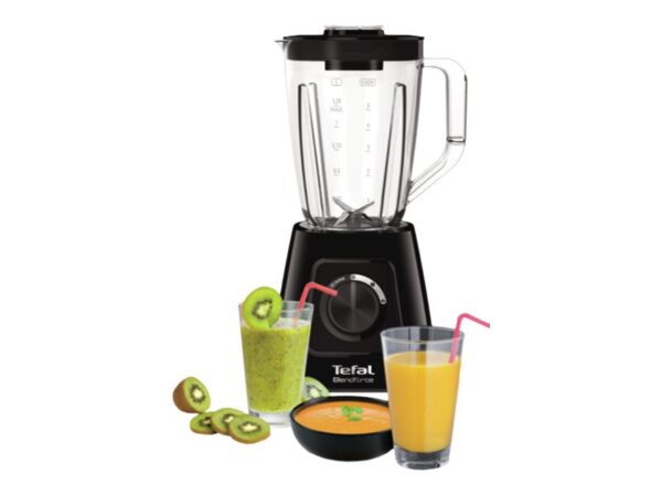TEFAL | Blender | BL420838 BlendForce | Tabletop | 600 W | Jar material Plastic | Jar capacity 1.25 L | Ice crushing | Black - Image 2