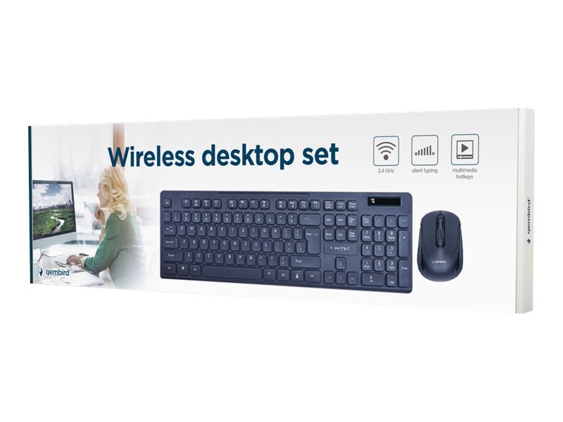 Gembird | Wireless desktop set | KBS-WCH-03 | Keyboard and Mouse Set | Wireless | Mouse included | US | Black | US | 380 g | Wireless connection - Image 6