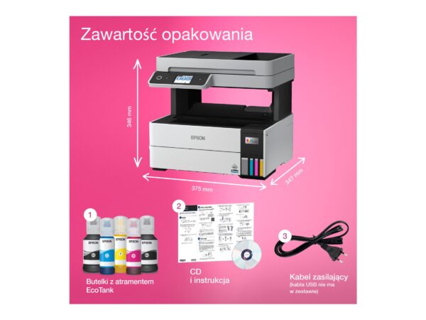 Epson Multifunctional printer | EcoTank L6460 | Inkjet | Colour | 3-in-1 | Wi-Fi | Black and white - Image 25